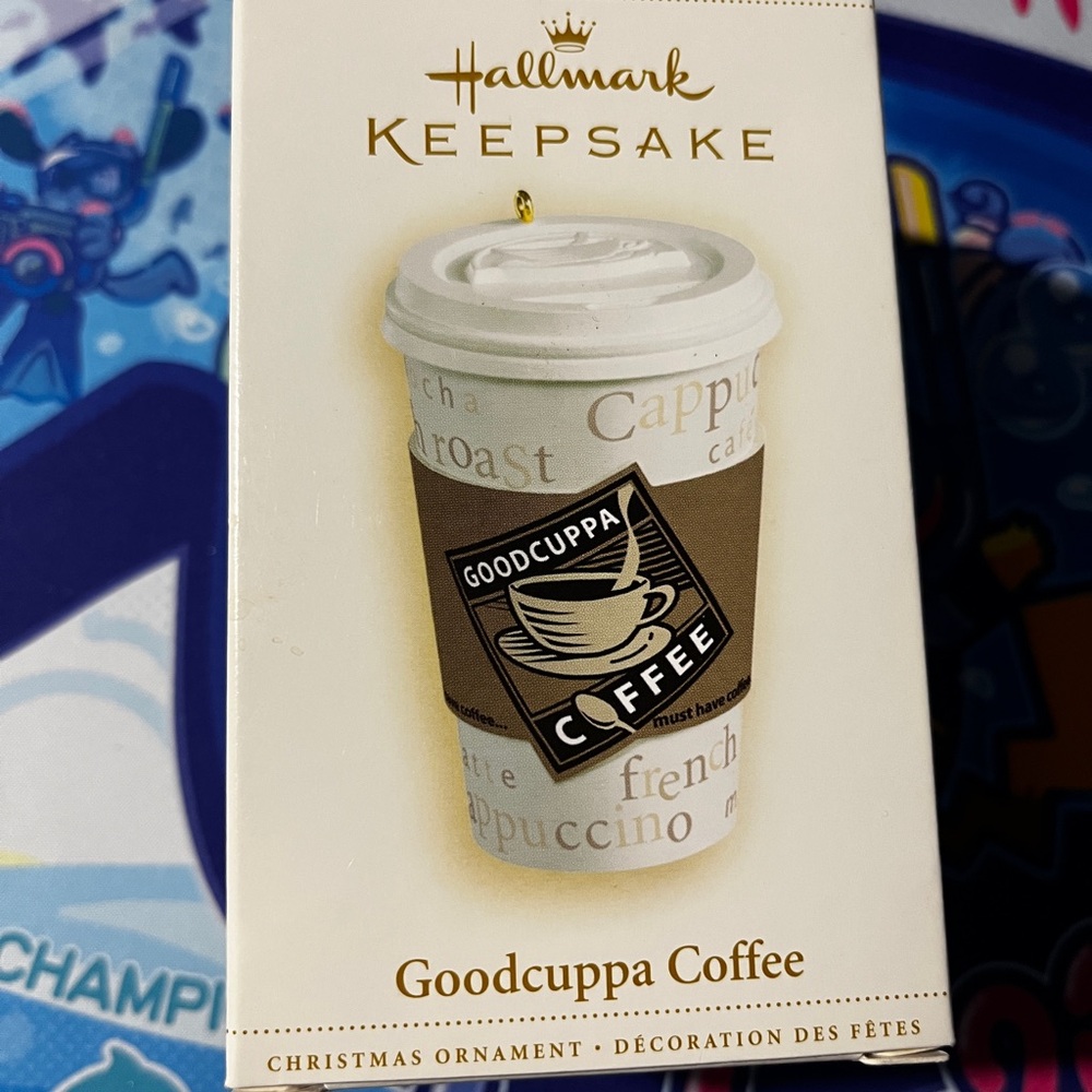 Hallmark Keepsake Goodcuppa Coffee Ornament - White and Brown